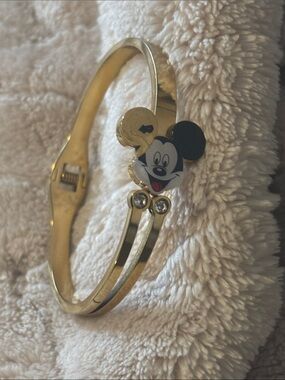 Gold tone Mickey Mouse Charm Bracelet